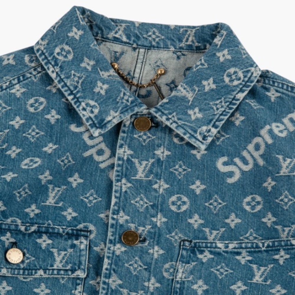 📌  Louis Vuitton Supreme Denim Monogram Jacket - Picture 3 of 4
